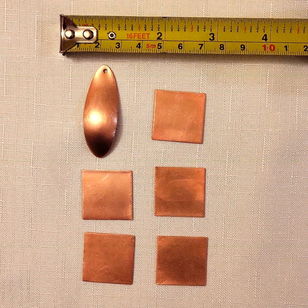 6 Copper Enamelling Blanks/Gauge
